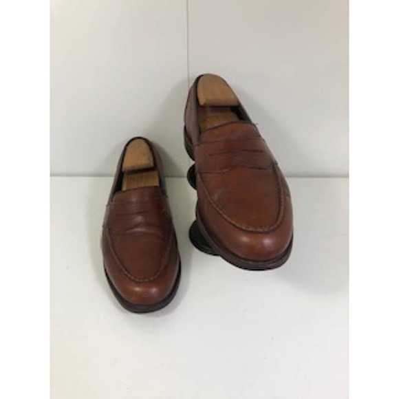 Allen Edmonds Leather Almond Toe Slip-On Randolph Penny Loafers Brown Mens US 9 main image 4
